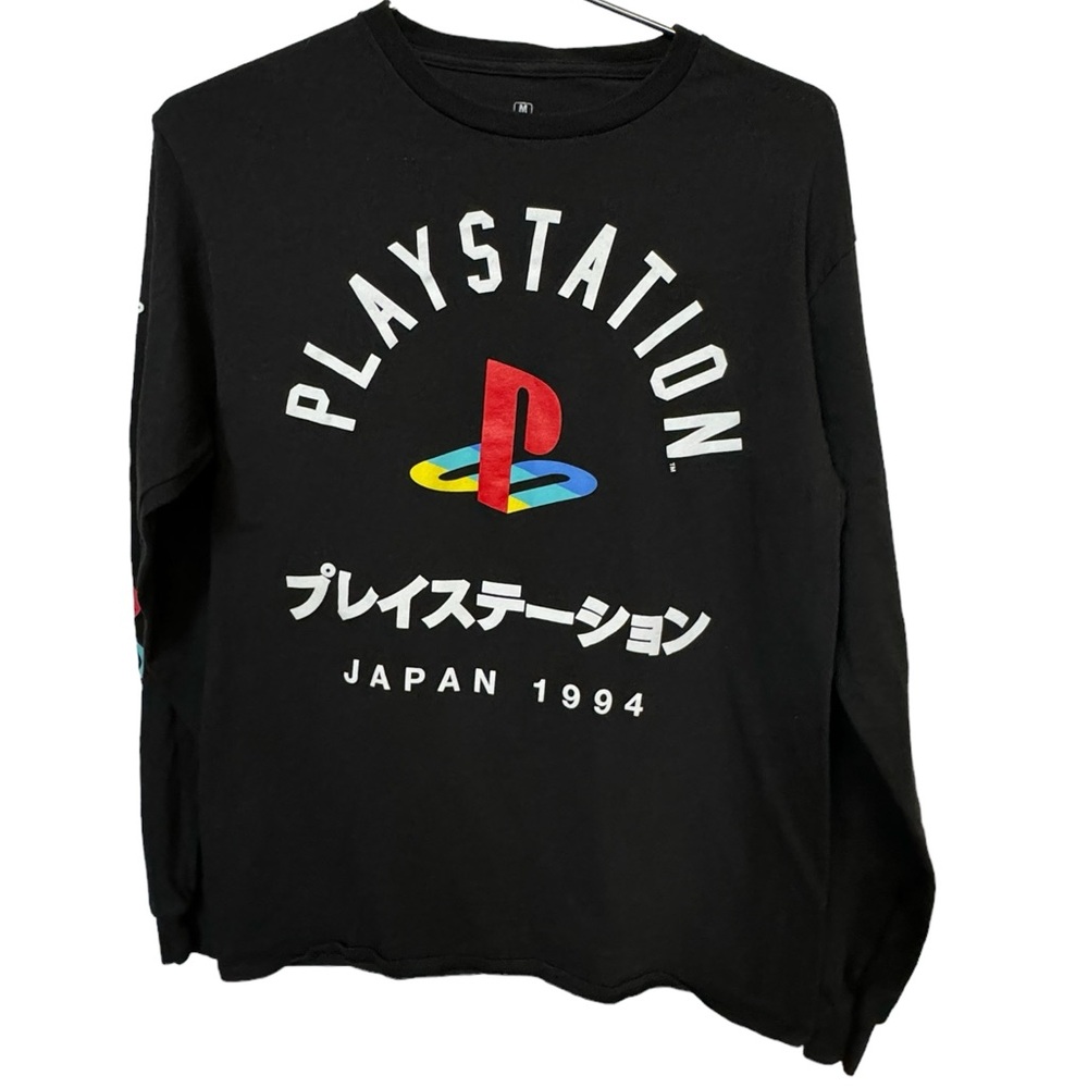 Sony PlayStation Video Games Black Long Sleeve Graphic T-Shirt Men’s M